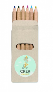 Logotrade advertising products photo of: 6 coloured pencils in box
