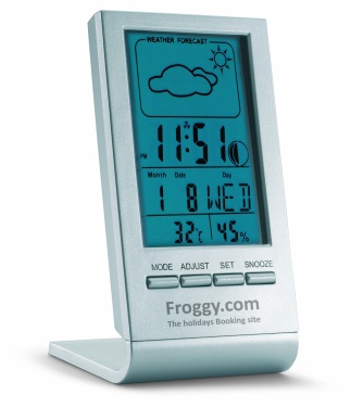 Logotrade advertising product picture of: Weather station with blue LCD