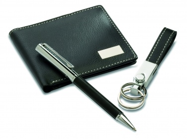 Logo trade promotional gifts image of: Ball pen key ring and wallet Lappeenranta