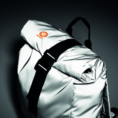 Logo trade corporate gifts image of: Reflective Rolltop backpack