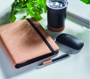 Logo trade promotional merchandise picture of: A5 portfolio in cork