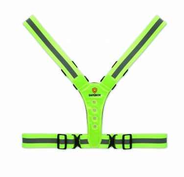 Logo trade promotional merchandise image of: Reflective body belt with LED