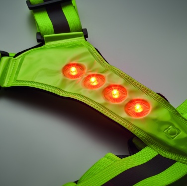 Logo trade promotional merchandise picture of: Reflective body belt with LED