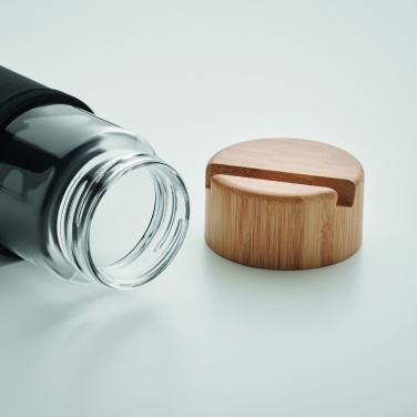 Logotrade promotional giveaways photo of: Glass bottle bamboo lid 600ml