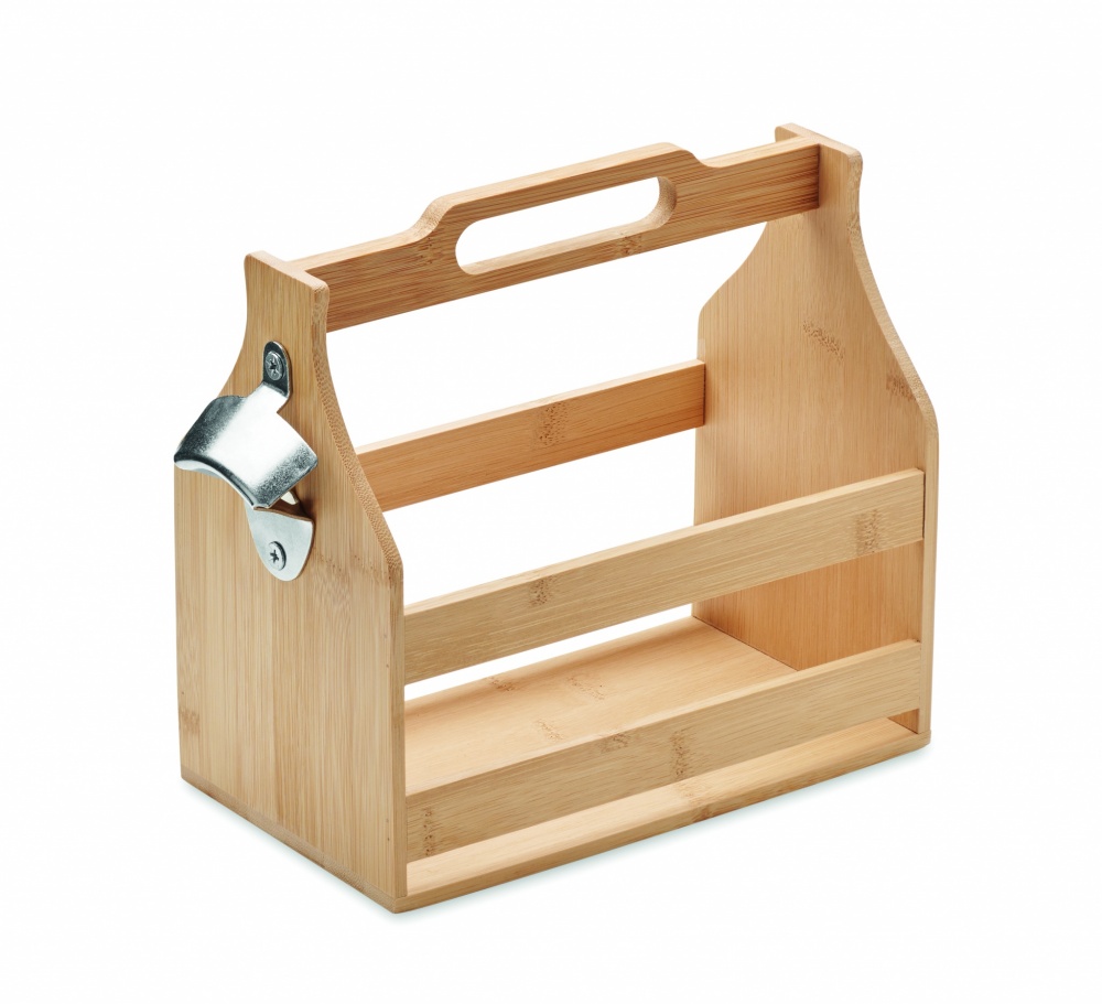 Logo trade promotional item photo of: 6 beer crate in bamboo