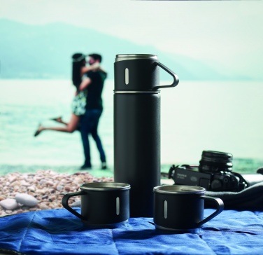 Logo trade business gift photo of: Double wall bottle and cup set
