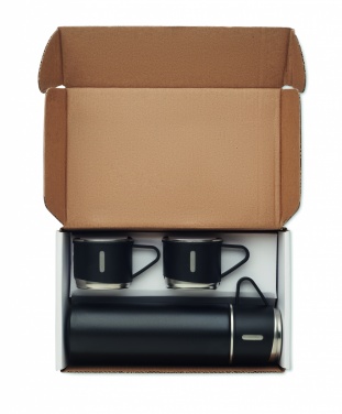 Logo trade business gift photo of: Double wall bottle and cup set