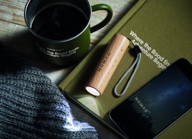 Logotrade promotional giveaway image of: Beech wood rechargeable torch