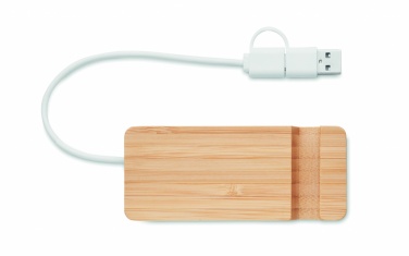 Logotrade promotional product image of: Bamboo USB 4 ports hub