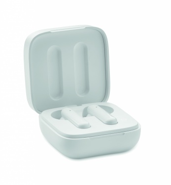 Logo trade promotional gifts image of: TWS earbuds with solar charger