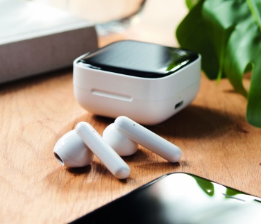Logotrade promotional merchandise picture of: TWS earbuds with solar charger