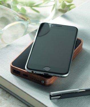 Logo trade corporate gift photo of: Wireless 4000 mAh Power bank