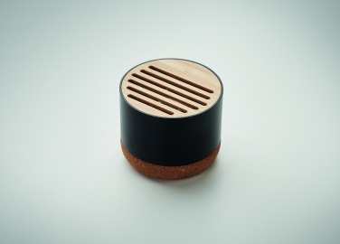 Logo trade promotional giveaways image of: Cork and aluminium speaker