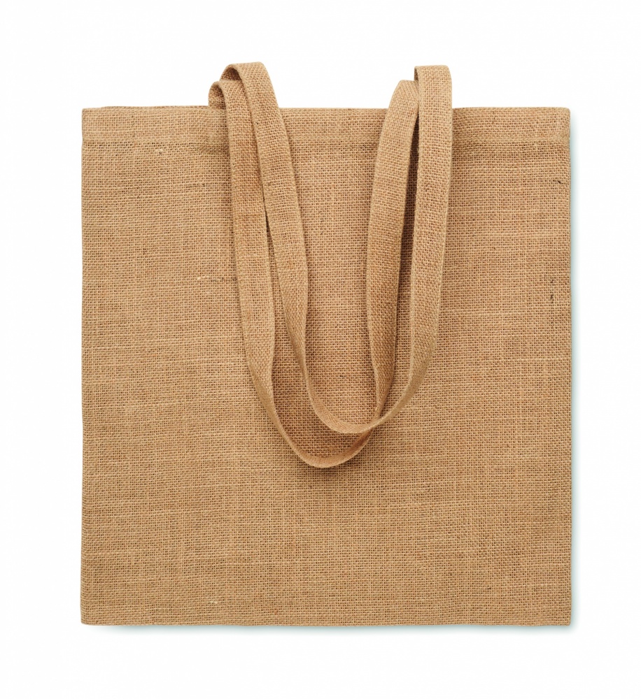 Logo trade promotional giveaway photo of: Jute long handled shopping bag