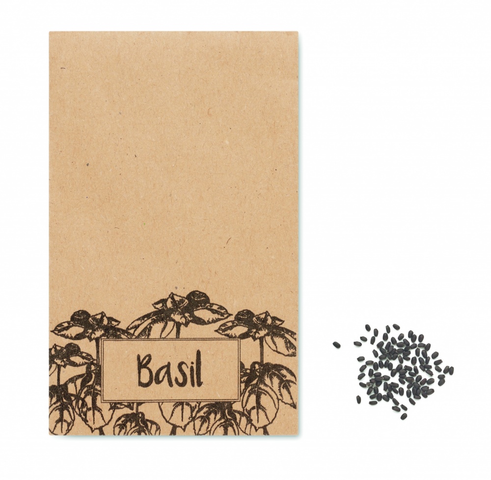 Logo trade promotional gifts picture of: Basil seeds in craft envelope