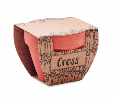Logo trade corporate gifts image of: Terracotta pot cress seeds