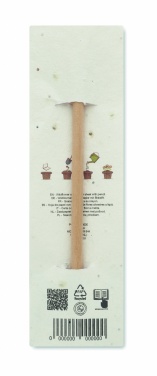 Logo trade business gift photo of: Natural pencil in seeded pouch