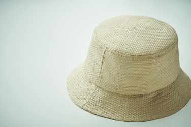 Logo trade business gifts image of: 9aper straw bucket hat