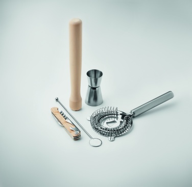 Logo trade corporate gifts image of: 5 piece cocktail kit in pouch.