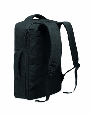 Logo trade promotional products image of: A safe 15-inch laptop backpack made of 300D RPET with a 210D RPET lining and customizable printing.