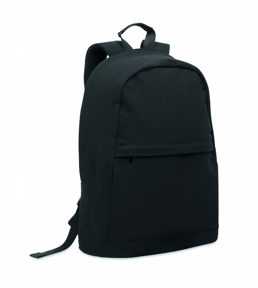 Logotrade business gift image of: A 15-inch laptop backpack made of recycled pre-consumer cotton and recycled polyester with customizable printing.