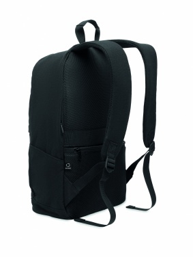 Logotrade promotional giveaway picture of: A 15-inch laptop backpack made of recycled pre-consumer cotton and recycled polyester with customizable printing.