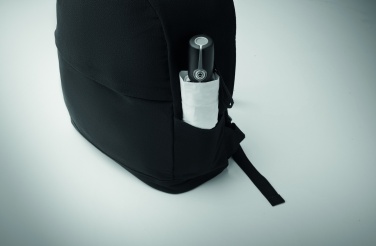 Logotrade promotional giveaway picture of: A 15-inch laptop backpack made of recycled pre-consumer cotton and recycled polyester with customizable printing.