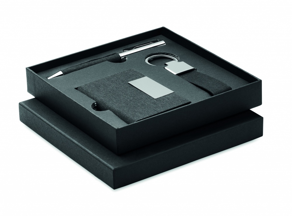 Logo trade promotional merchandise photo of: 3-piece gift set in a gift box with customizable printing