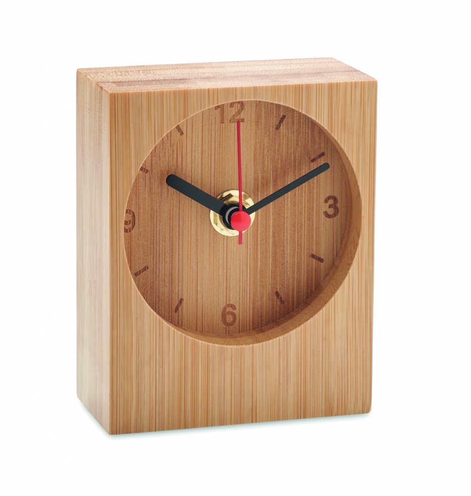 Logotrade advertising products photo of: Bamboo table clock
