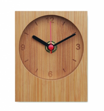Logo trade promotional merchandise picture of: Bamboo table clock