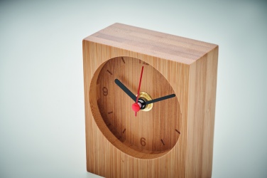Logotrade promotional giveaway image of: Bamboo table clock