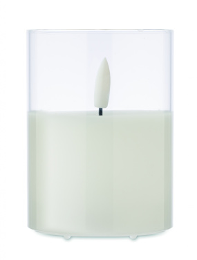 Logo trade promotional merchandise image of: LED wax candle in glass holder