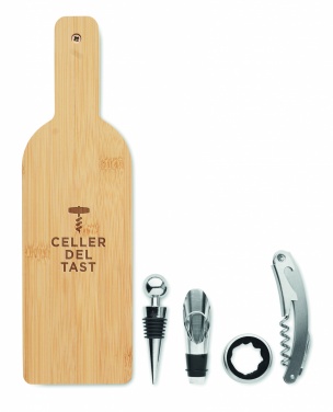 Logo trade promotional gifts image of: Bottle shaped wine set