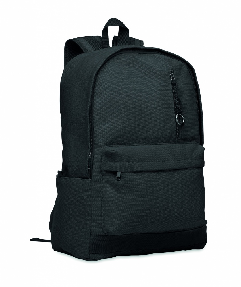 Logo trade promotional items picture of: A 15-inch laptop backpack made of recycled pre-consumer cotton with customizable printing