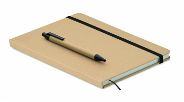 Logo trade promotional giveaway photo of: Caratil A5 notebook in recycled carton