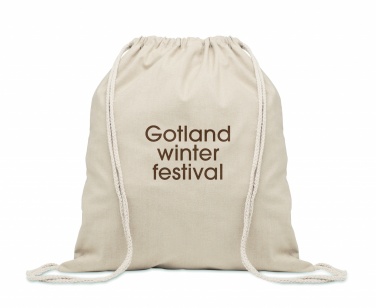 Logo trade business gift photo of: Recycled cotton drawstring bag