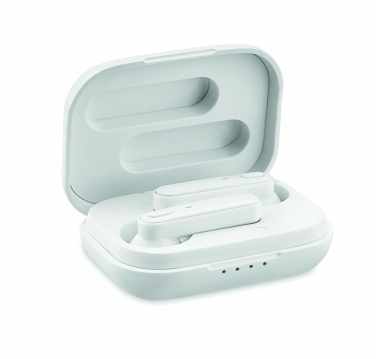 Logo trade corporate gifts picture of: TWS earbuds with charging base