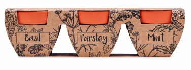 Logotrade promotional products photo of: Terracotta 3 herb pot set