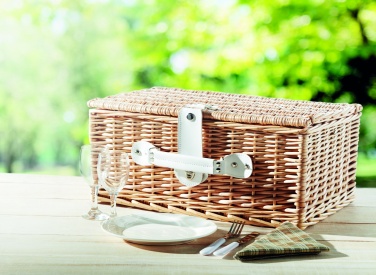 Logotrade promotional item picture of: Wicker picnic basket 2 people