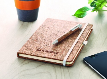 Logotrade promotional gift picture of: A5 cork notebook with pen
