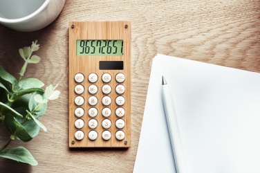 Logotrade advertising product picture of: 8 digit bamboo calculator