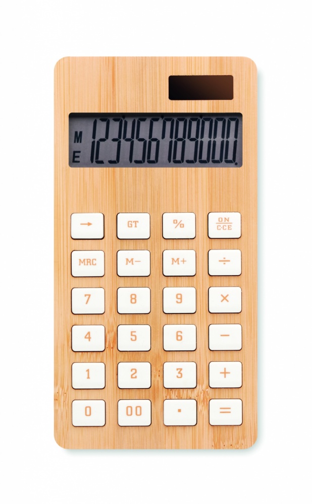 Logo trade promotional products picture of: 12 digit bamboo calculator