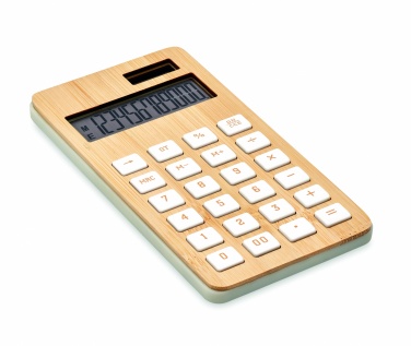 Logo trade promotional merchandise image of: 12 digit bamboo calculator