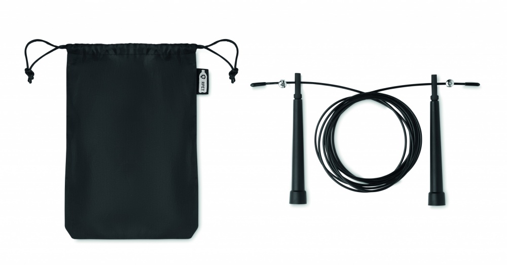 Logo trade advertising product photo of: Speed jumping rope RPET pouch