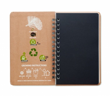Logotrade promotional merchandise image of: A5 Pine tree GROWNOTEBOOK™