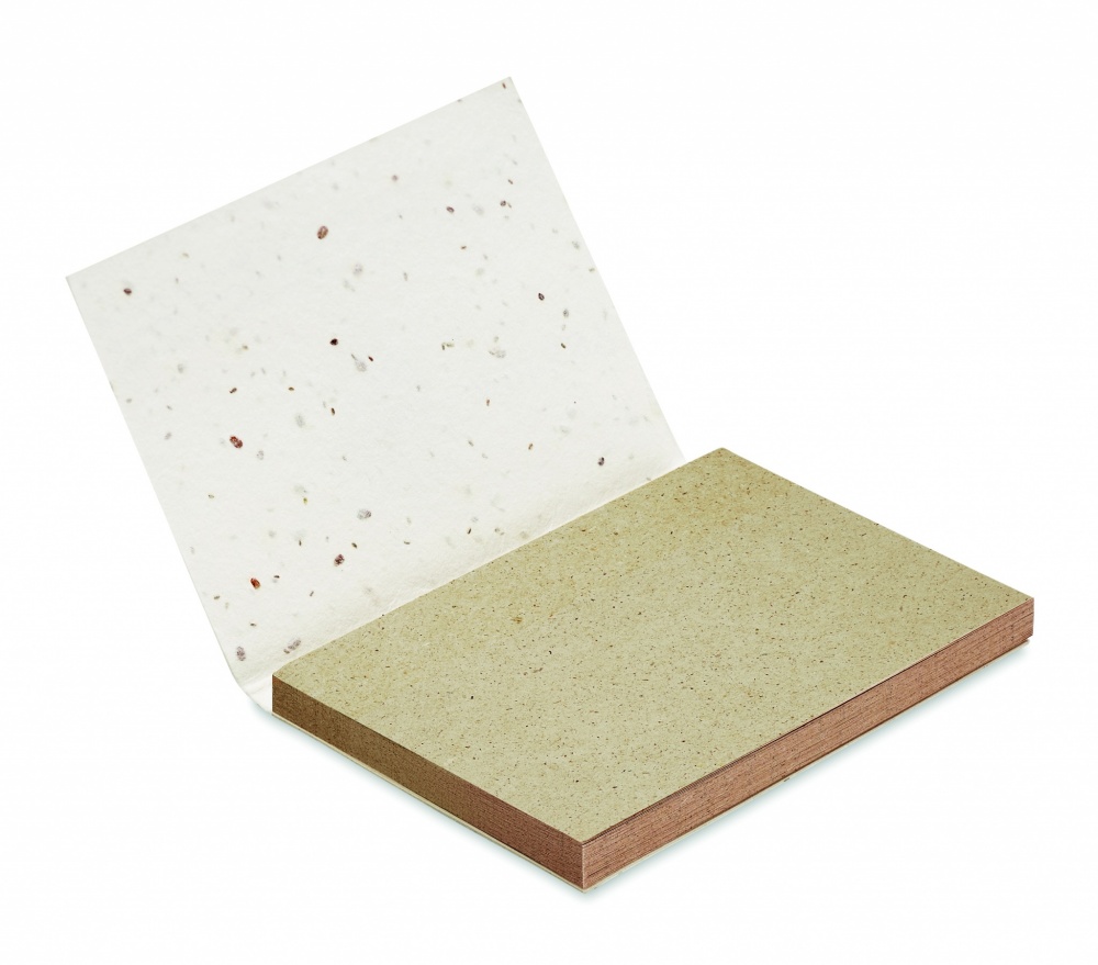 Logo trade promotional gifts picture of: Grass/seed paper memo pad