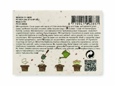 Logo trade promotional merchandise photo of: Grass/seed paper memo pad