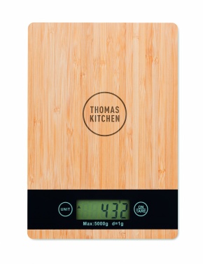 Logo trade business gift photo of: Bamboo digital kitchen scales