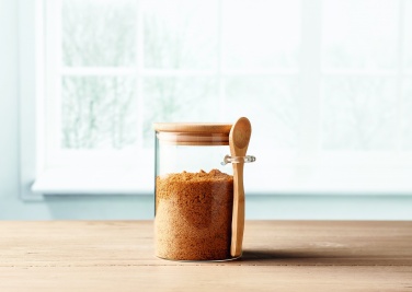 Logotrade promotional gifts photo of: Glass jar with spoon 600 ml