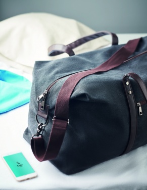 Logo trade promotional item photo of: Weekend bag in canvas 450gr/m²